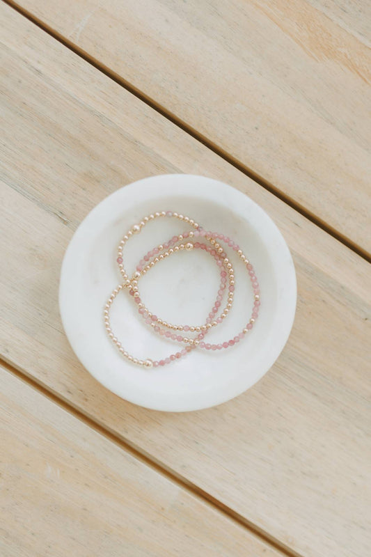 October Birthstone Bracelet - Pink Tourmaline
